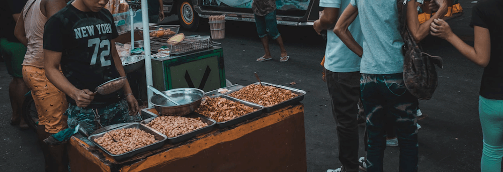 puestos callejeros de las islas filipinas